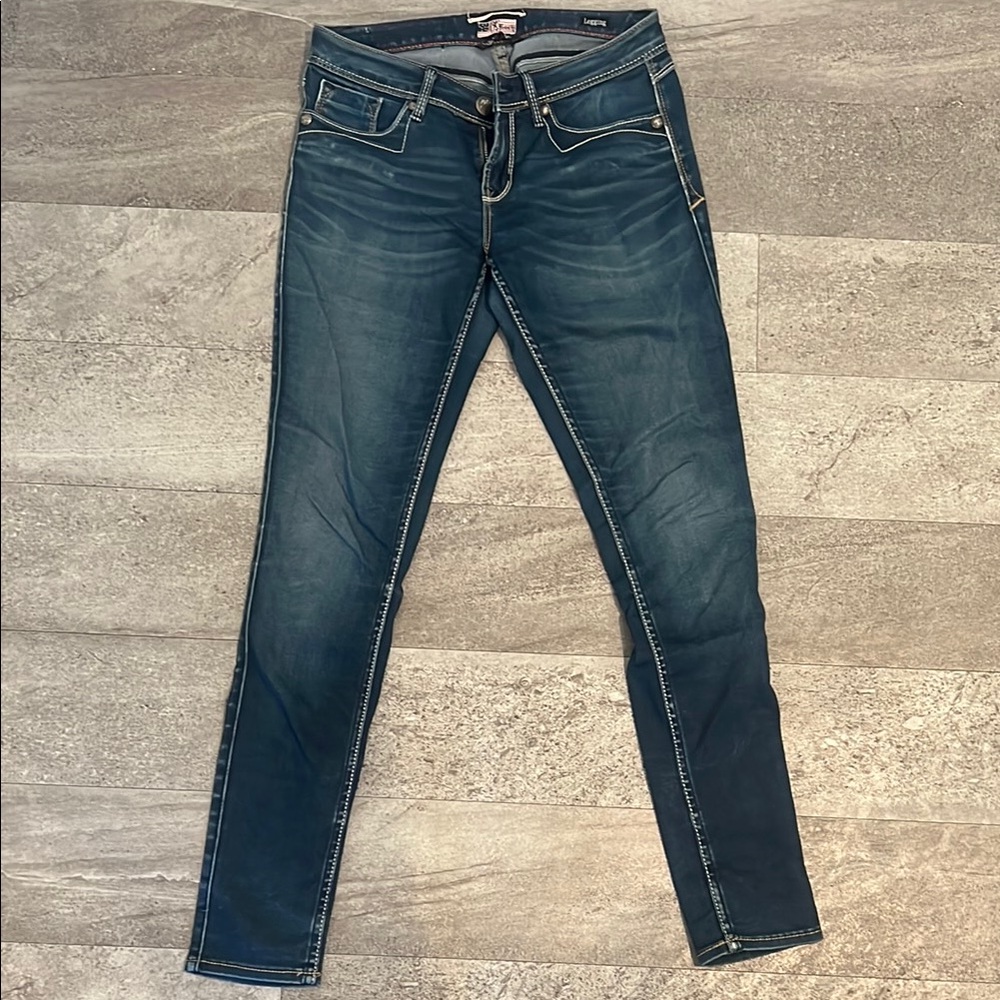 Women’s dark blue legging jeans size 27
